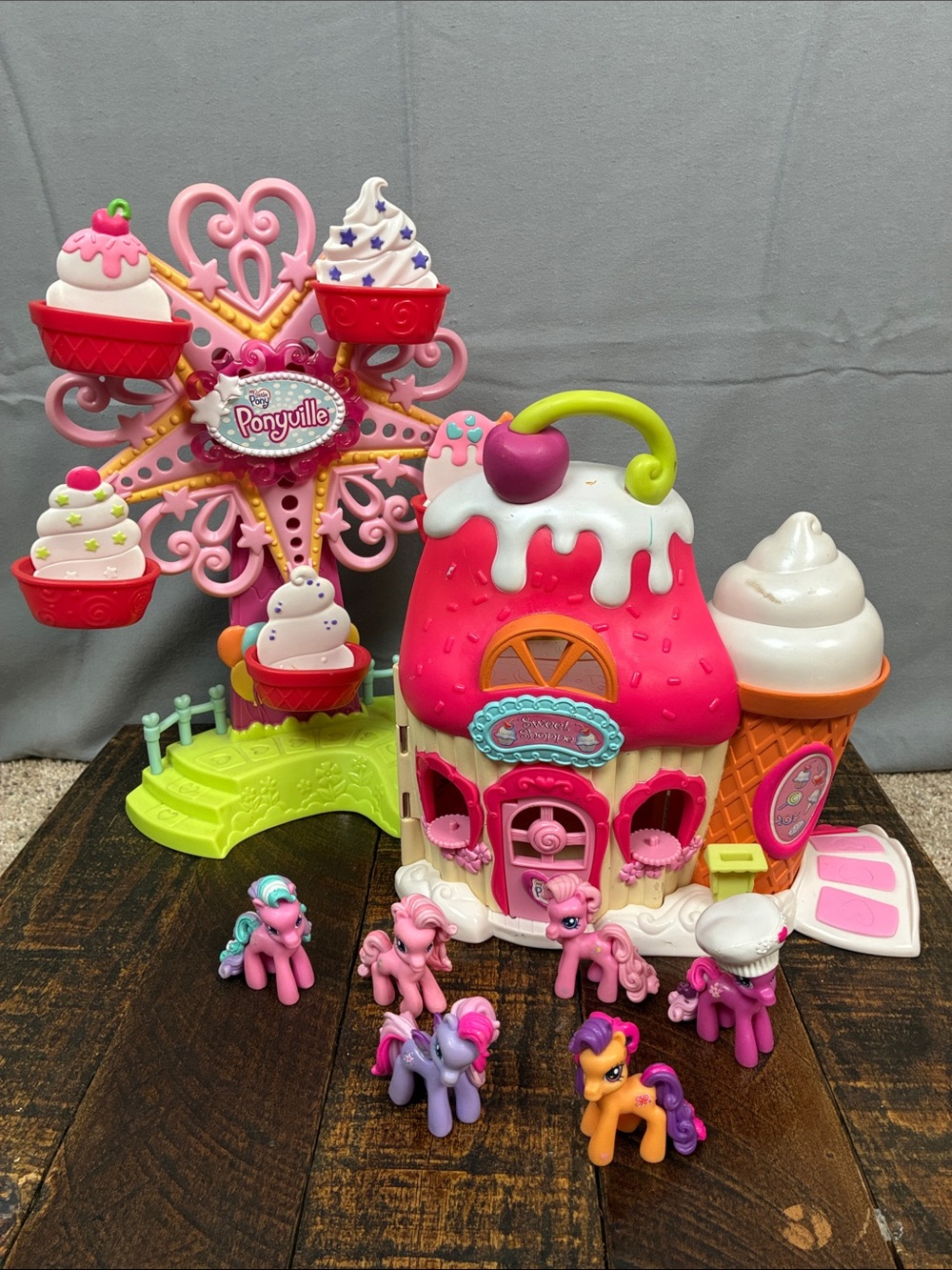 Sweet Shop Playset My Little Pony Toys Carousel TESTED Ponies Horse Figures Lot